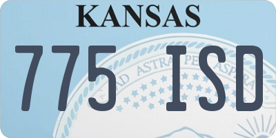 KS license plate 775ISD