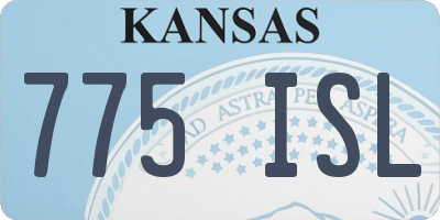 KS license plate 775ISL
