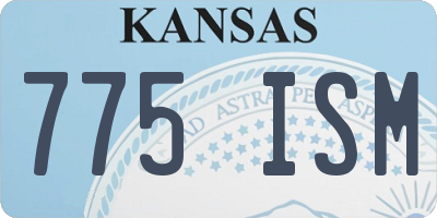 KS license plate 775ISM