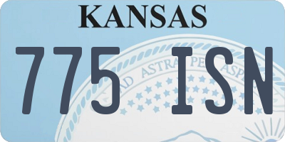 KS license plate 775ISN