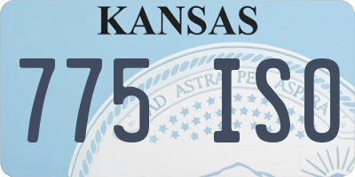 KS license plate 775ISO
