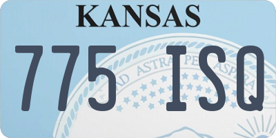 KS license plate 775ISQ