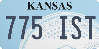 KS license plate 775IST