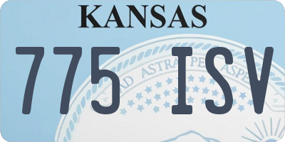 KS license plate 775ISV
