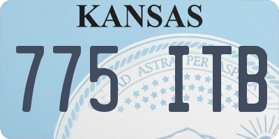 KS license plate 775ITB