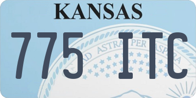 KS license plate 775ITC