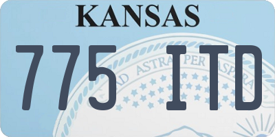 KS license plate 775ITD