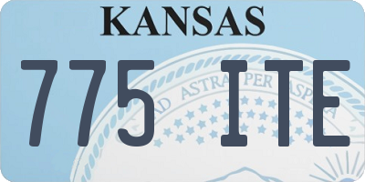 KS license plate 775ITE
