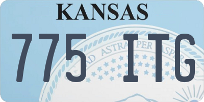 KS license plate 775ITG