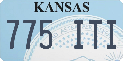 KS license plate 775ITI