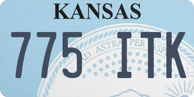KS license plate 775ITK