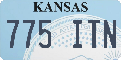 KS license plate 775ITN