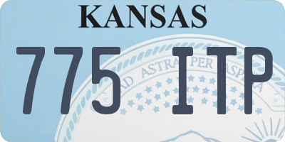 KS license plate 775ITP