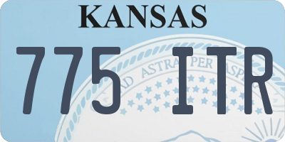 KS license plate 775ITR