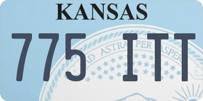 KS license plate 775ITT