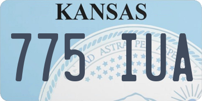 KS license plate 775IUA