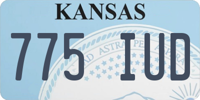 KS license plate 775IUD