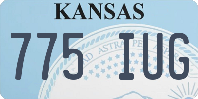 KS license plate 775IUG