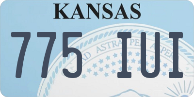 KS license plate 775IUI