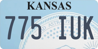 KS license plate 775IUK