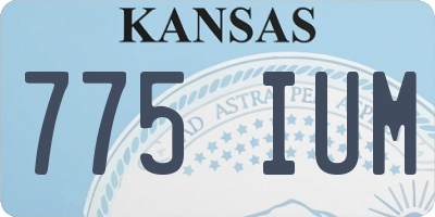 KS license plate 775IUM