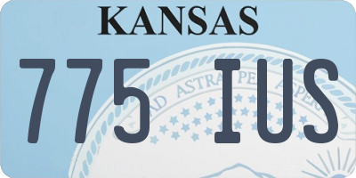 KS license plate 775IUS