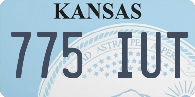 KS license plate 775IUT