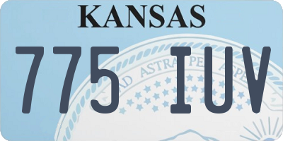 KS license plate 775IUV
