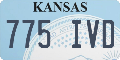 KS license plate 775IVD