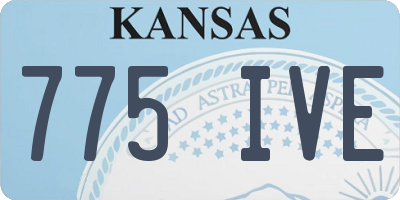 KS license plate 775IVE