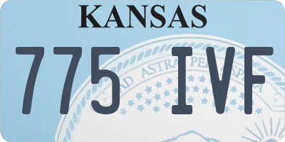 KS license plate 775IVF