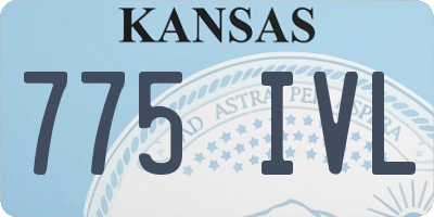 KS license plate 775IVL