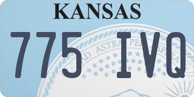 KS license plate 775IVQ