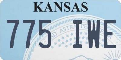 KS license plate 775IWE