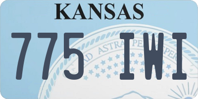 KS license plate 775IWI