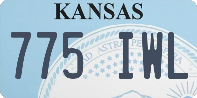 KS license plate 775IWL