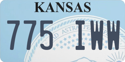 KS license plate 775IWW