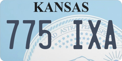 KS license plate 775IXA