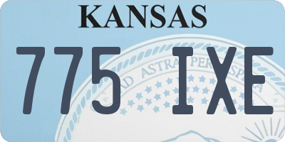 KS license plate 775IXE