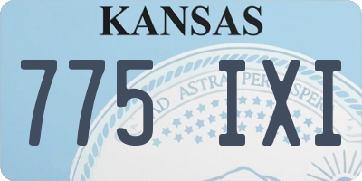 KS license plate 775IXI
