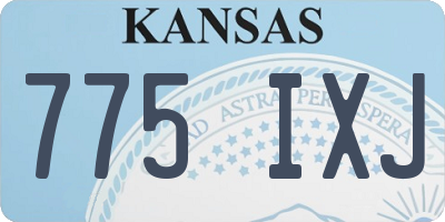 KS license plate 775IXJ