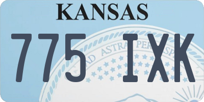 KS license plate 775IXK