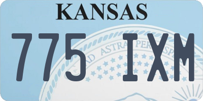 KS license plate 775IXM