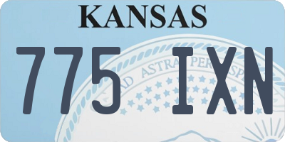 KS license plate 775IXN