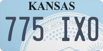 KS license plate 775IXO