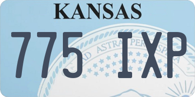 KS license plate 775IXP