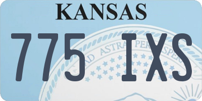 KS license plate 775IXS