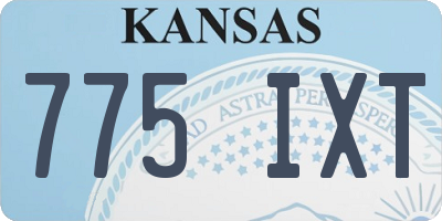 KS license plate 775IXT