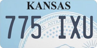 KS license plate 775IXU