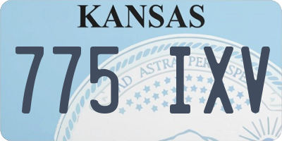 KS license plate 775IXV